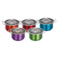 Stainless Steel Casserole with Color Painted Outside